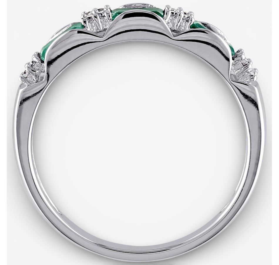 Image 749741_ALTMORE2.jpg, Product 749-741 / Price $559.99, Jewel of a Deal 10K White Gold Emerald And Diamond Band on TSC.ca's Jewellery department