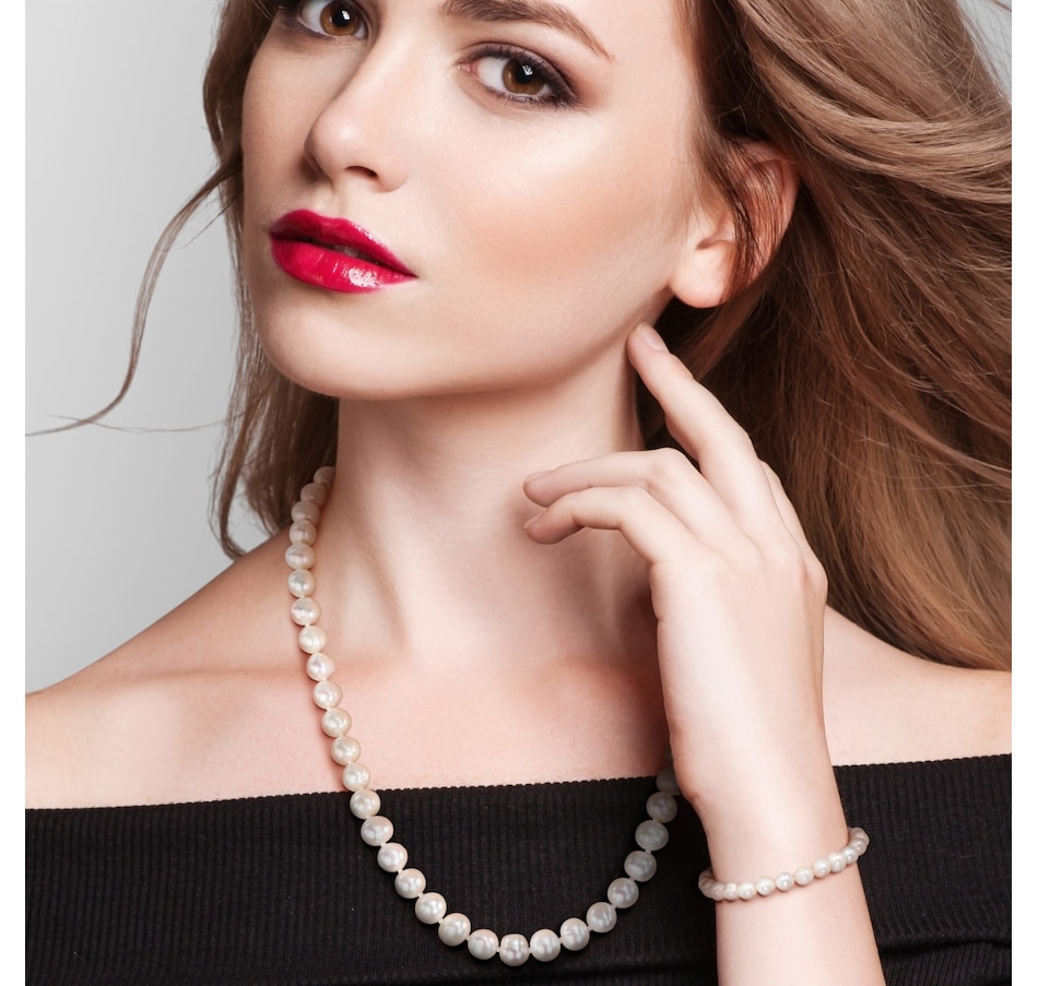 Image 749747_ALTMORE4.jpg, Product 749-747 / Price $99.99, Jewel of a Deal Sterling Silver 8-9mm Freshwater Cultured Pearl Bracelet & Necklace Set on TSC.ca's Jewellery department