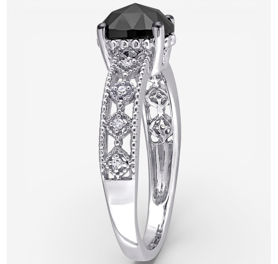 Image 749761_ALTMORE1.jpg, Product 749-761 / Price $1,049.99, Jewel of a Deal 10K White Gold Oval Black & White Diamond Ring on TSC.ca's Jewellery department