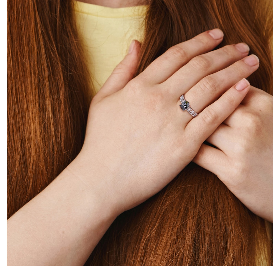 Image 749761_ALTMORE4.jpg, Product 749-761 / Price $1,049.99, Jewel of a Deal 10K White Gold Oval Black & White Diamond Ring on TSC.ca's Jewellery department