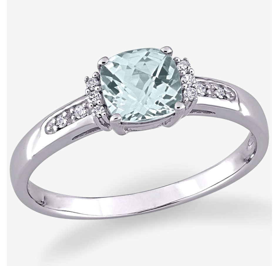 Image 749819.jpg, Product 749-819 / Price $549.99, Jewel of a Deal 10K White Gold Aquamarine & Diamond Accent Ring on TSC.ca's Jewellery department