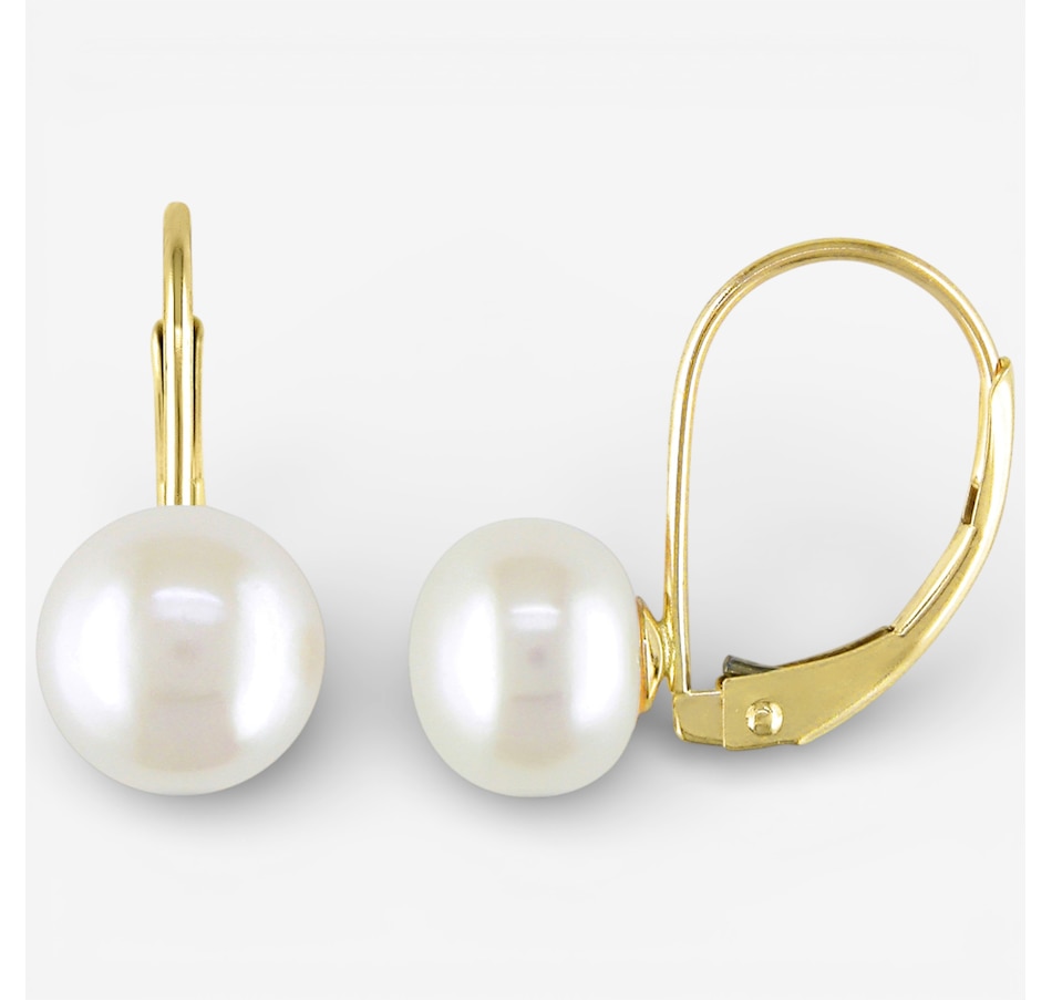 Image 749869.jpg, Product 749-869 / Price $199.99, Amour Pearls 10K Yellow Gold 7-7.5mm Freshwater Cultured Pearl Leverback Earrings from Amour Pearls on TSC.ca's Jewellery department