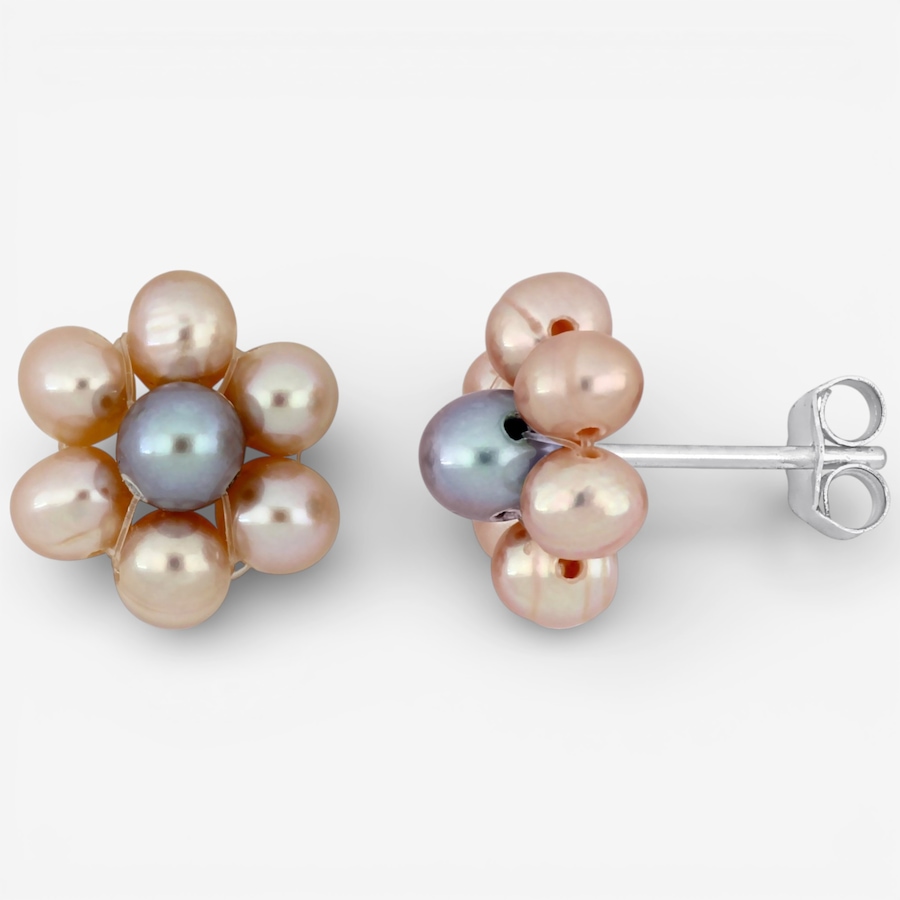 Image 749870_PNK.jpg, Product 749-870 / Price $69.99, Amour Pearls Sterling Silver 3-4mm Cultured Freshwater Pearl Flower Stud Earrings from Amour Pearls on TSC.ca's Jewellery department