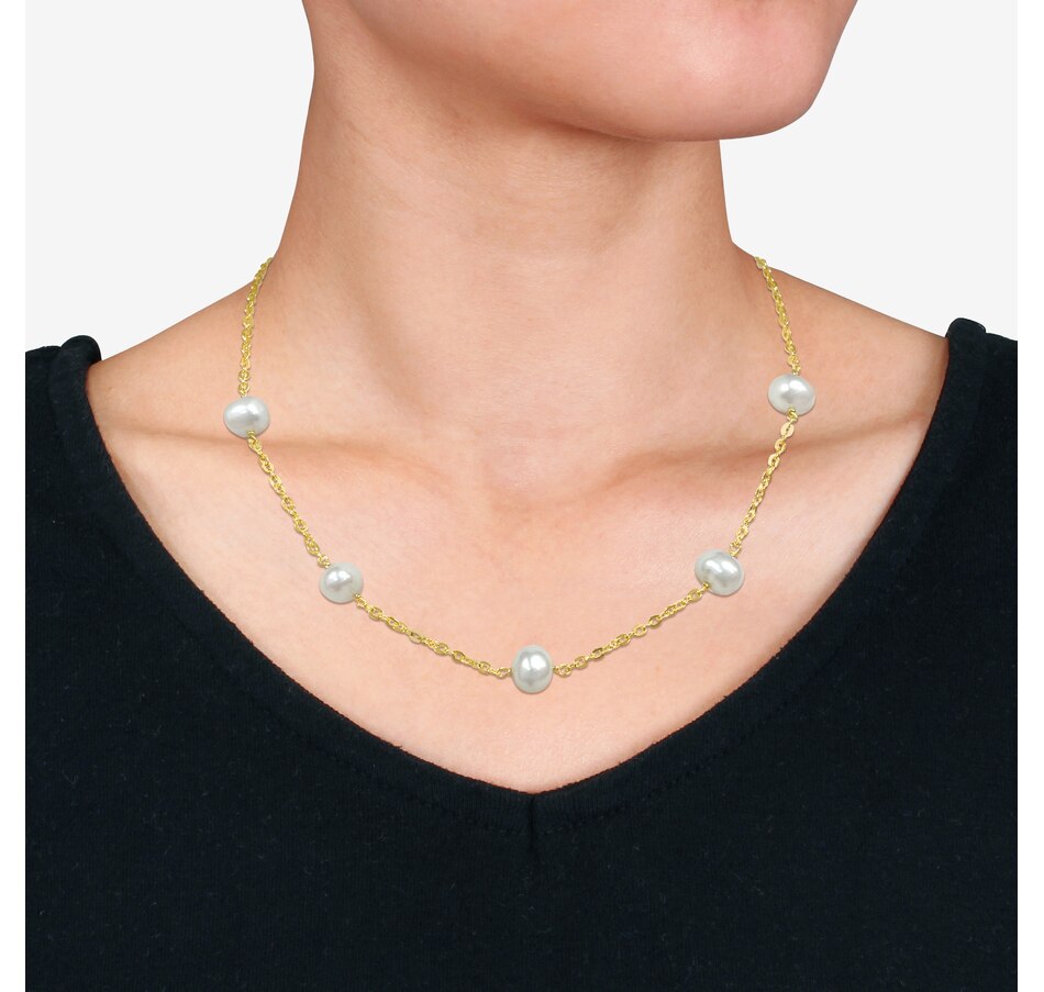 Image 749874_ALTMORE2.jpg, Product 749-874 / Price $189.99, Amour Pearls Sterling Silver/18K Yellow Gold Plate 9-10mm Freshwater Cultured Pearl from Amour Pearls on TSC.ca's Jewellery department