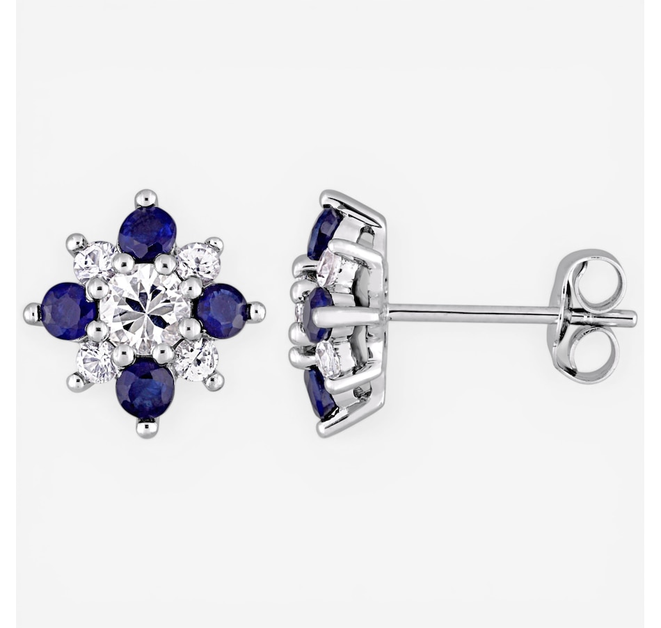 Image 749922.jpg, Product 749-922 / Price $749.99, Jewel of a Deal 14K White Gold Blue & White Sapphire Stud Earrings on TSC.ca's Jewellery department