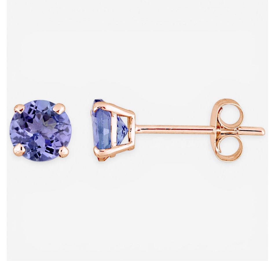 Image 749957.jpg, Product 749-957 / Price $299.99, Jewel of a Deal 14K Rose Gold Round Tanzanite Stud Earrings on TSC.ca's Jewellery department