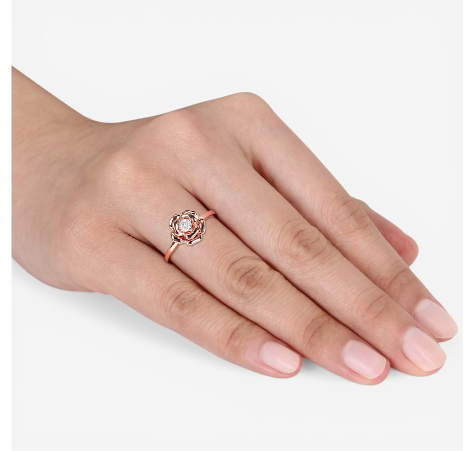 Image 749980_ALTMORE2.jpg, Product 749-980 / Price $899.99, Jewel of a Deal 10K Rose Gold Diamond Flower Ring on TSC.ca's Jewellery department
