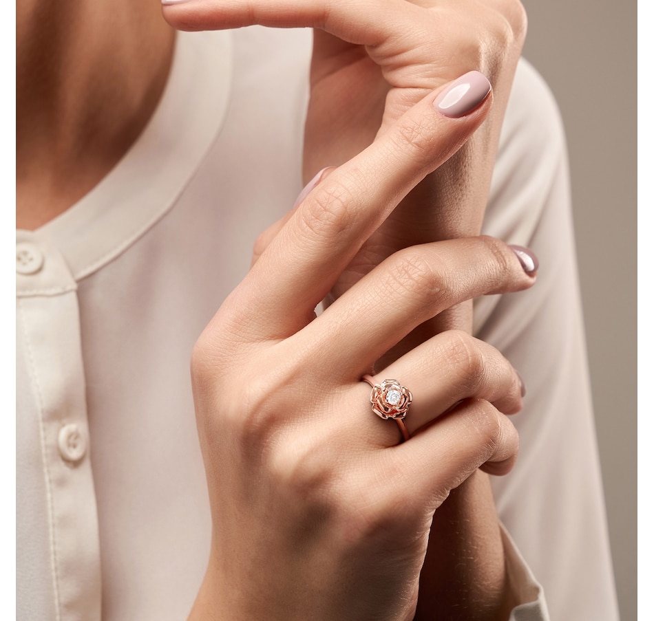 Image 749980_ALTMORE3.jpg, Product 749-980 / Price $899.99, Jewel of a Deal 10K Rose Gold Diamond Flower Ring on TSC.ca's Jewellery department