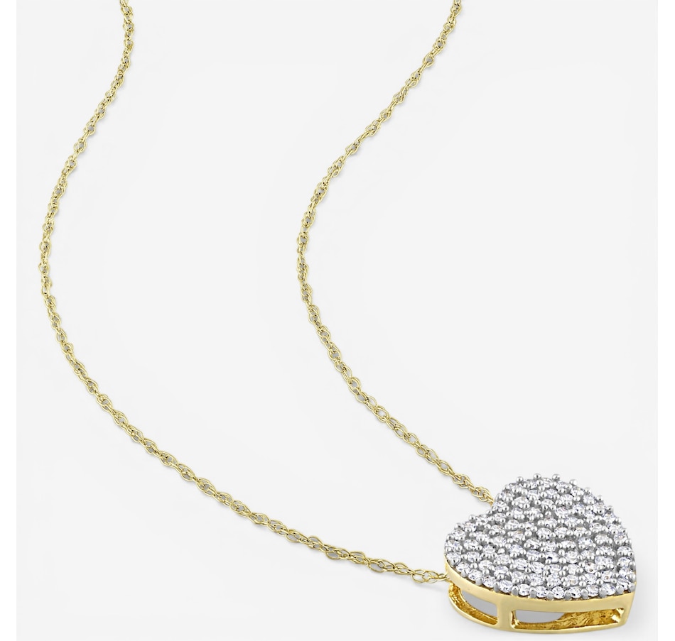 Image 749987_ALTMORE1.jpg, Product 749-987 / Price $629.99, Jewel of a Deal 10K Yellow Gold 0.25ctw Diamond Heart Pendant Necklace on TSC.ca's Jewellery department