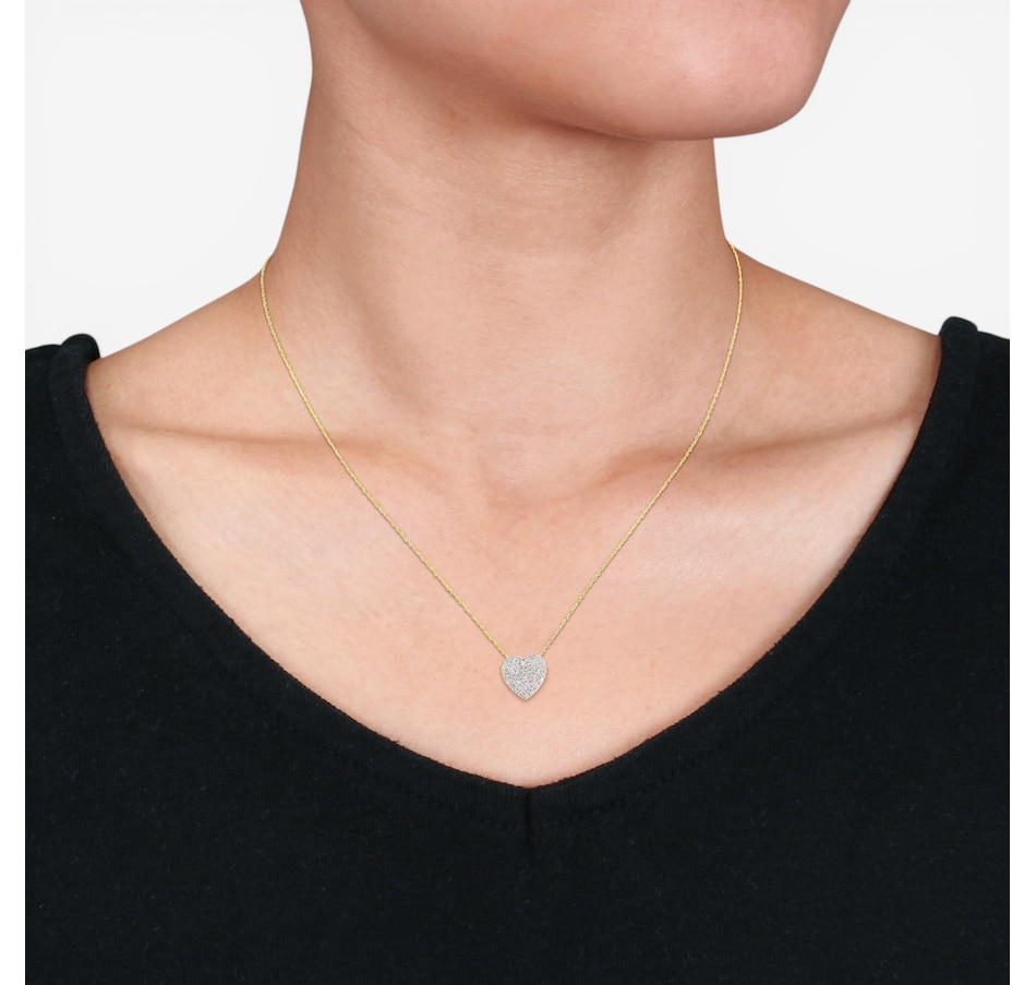 Image 749987_ALTMORE2.jpg, Product 749-987 / Price $629.99, Jewel of a Deal 10K Yellow Gold 0.25ctw Diamond Heart Pendant Necklace on TSC.ca's Jewellery department