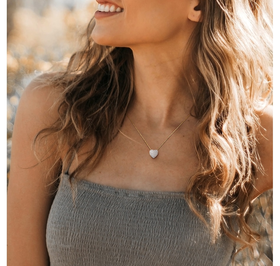 Image 749987_ALTMORE3.jpg, Product 749-987 / Price $629.99, Jewel of a Deal 10K Yellow Gold 0.25ctw Diamond Heart Pendant Necklace on TSC.ca's Jewellery department