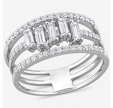 Jewel of a Deal 14K White Gold Diamond Open Shank Band