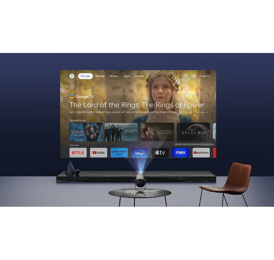 Image 751429_ALTMORE7.jpg, Product 751-429 / Price $789.99, Dangbei GoogleTV Portable Projector with Stand, Netfilx from Dangbei on TSC.ca's Electronics department