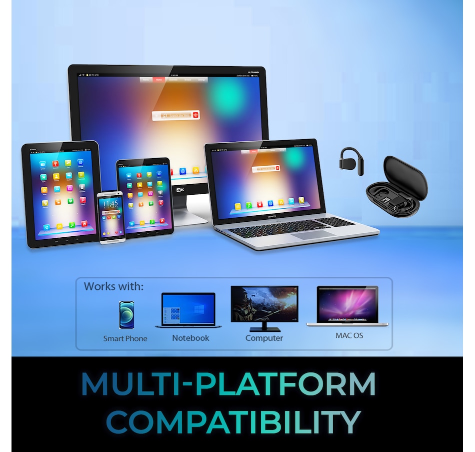 Image 751457_ALTMORE2.jpg, Product 751-457 / Price $49.99, Adesso Xtream T4 Open-Ear Bluetooth Earbuds with Charging Case from Adesso on TSC.ca's Electronics department