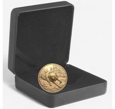 2025 $200 Fine Gold Grey Wolf UHR Great Hunters Coin