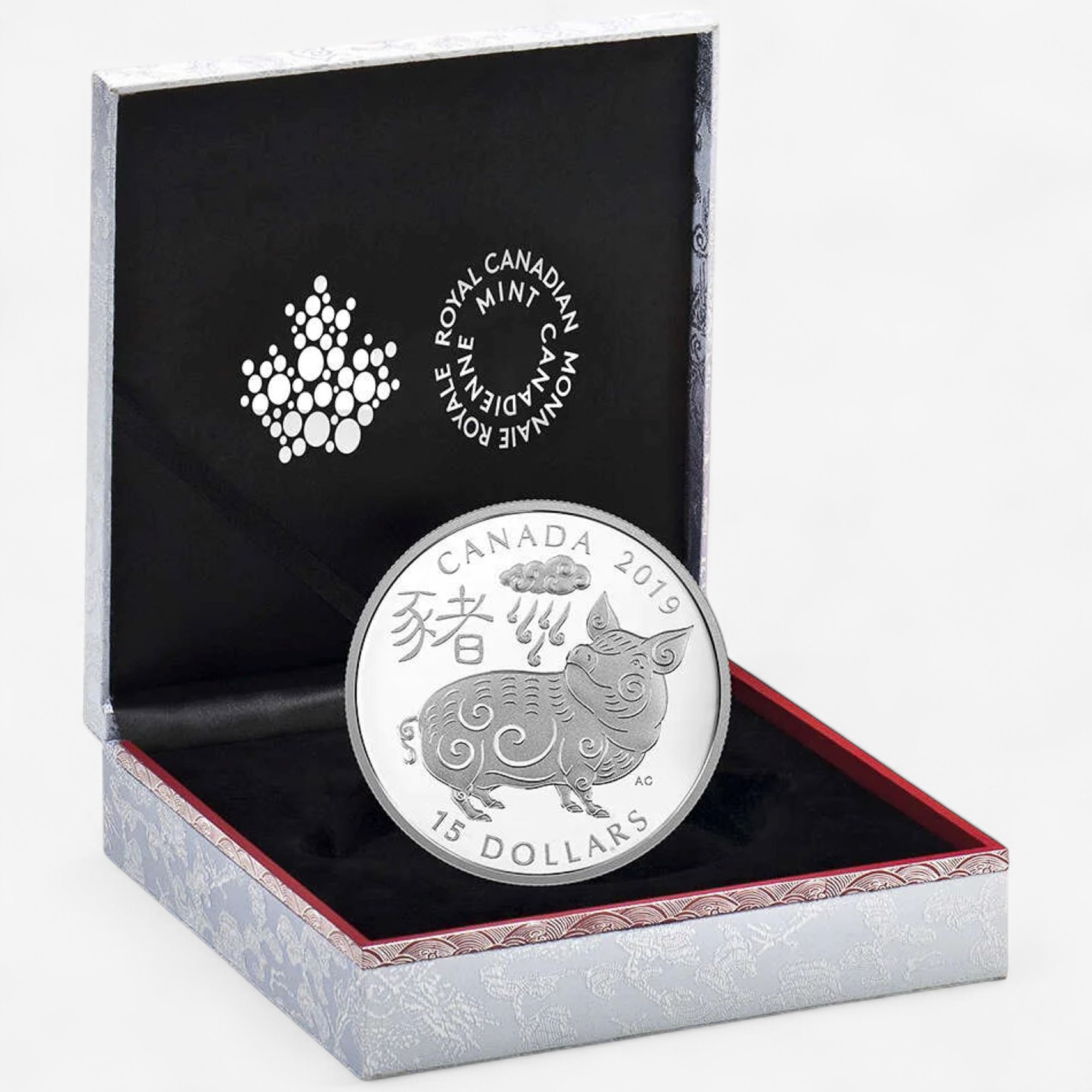 入手困難　JOLLY SILVER PIG 2019 Silver Coin JOLLY PIG Lunar Year 1 Oz Silver Coin 1000 Togrog Mongolia 2019