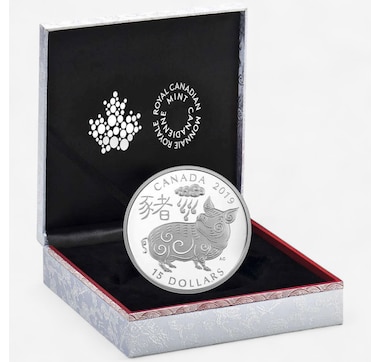 2019 $15 Fine Silver Coin: Year of the Pig