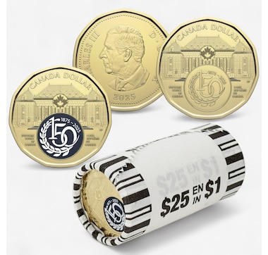 2025 Supreme Court $1 Mint Roll - Mixed 25-Coin Roll, Coloured and Classic