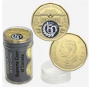 2025 Supreme Court $1 Coloured Version (25 coins in a protective tube, all choice to gem uncirculated)
