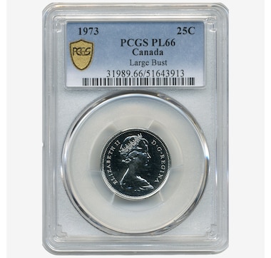 Rare 1973 Large-Bust Quarter, ICCS Certified PL-66