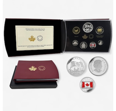 2015 Special-Edition Silver Dollar Proof Set 50th Anniversary of the Canadian Flag