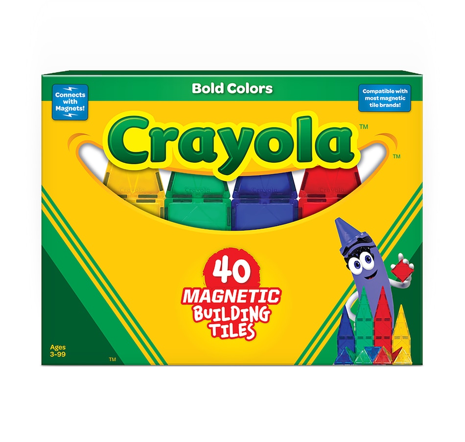 Image 752182_ALTMORE2.jpg, Product 752-182 / Price $39.99, CreateOn Crayola Bold and Bright Magnetic Tile (40-piece set) from Createon on TSC.ca's Toys & Hobbies department