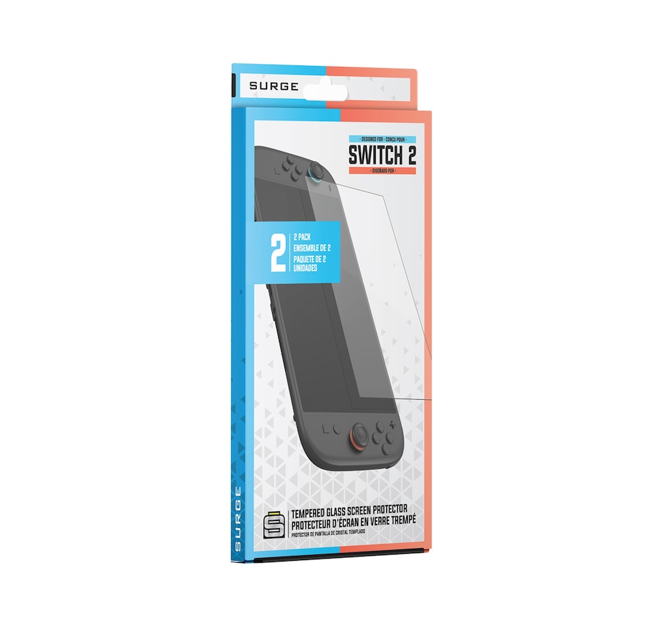 Image 752186_ALTMORE5.jpg, Product 752-186 / Price $39.99, Surge Nintendo Switch 2 Tempered Glass Screen Protector (2-pack) from Surge on TSC.ca's Toys & Hobbies department