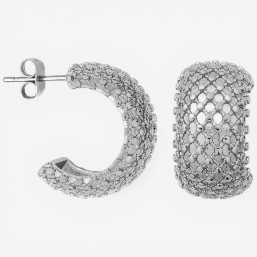 Image 752228_SSL.jpg, Product 752-228 / Price $59.99, STEELX Puffy Baroque Textured Open Hoop Earrings from Steelx on TSC.ca's Jewellery department