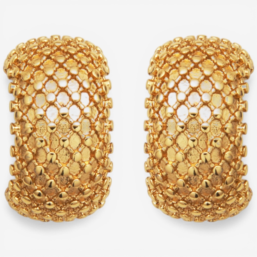 Image 752228_YGP.jpg, Product 752-228 / Price $59.99, STEELX Puffy Baroque Textured Open Hoop Earrings from Steelx on TSC.ca's Jewellery department