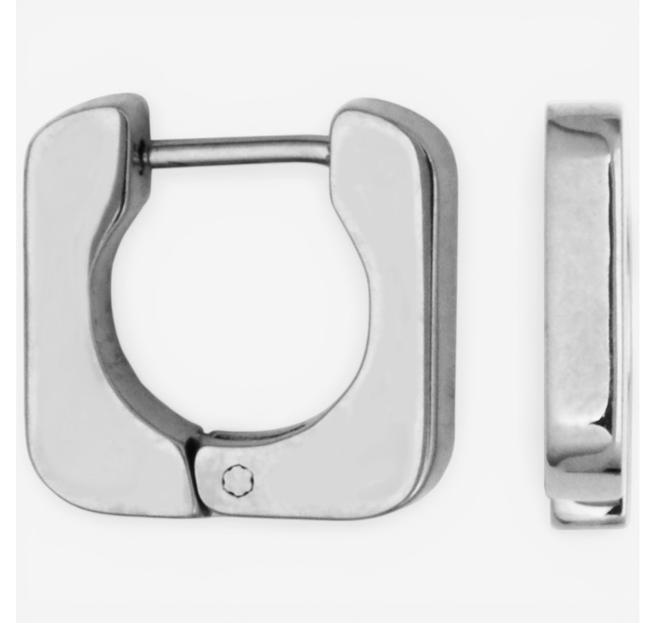Image 752236_SSL.jpg, Product 752-236 / Price $39.99, STEELX Square Huggie Hoop Earrings from STEELX on TSC.ca's Jewellery department