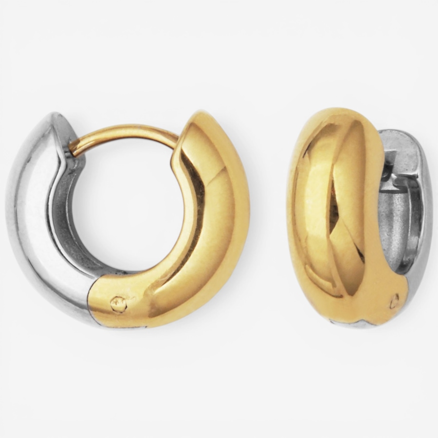 Image 752238_ALTMORE2.jpg, Product 752-238 / Price $39.99, STEELX 18K Yellow Gold Plate Two Tone Reversible Huggie Earrings from Steelx on TSC.ca's Jewellery department