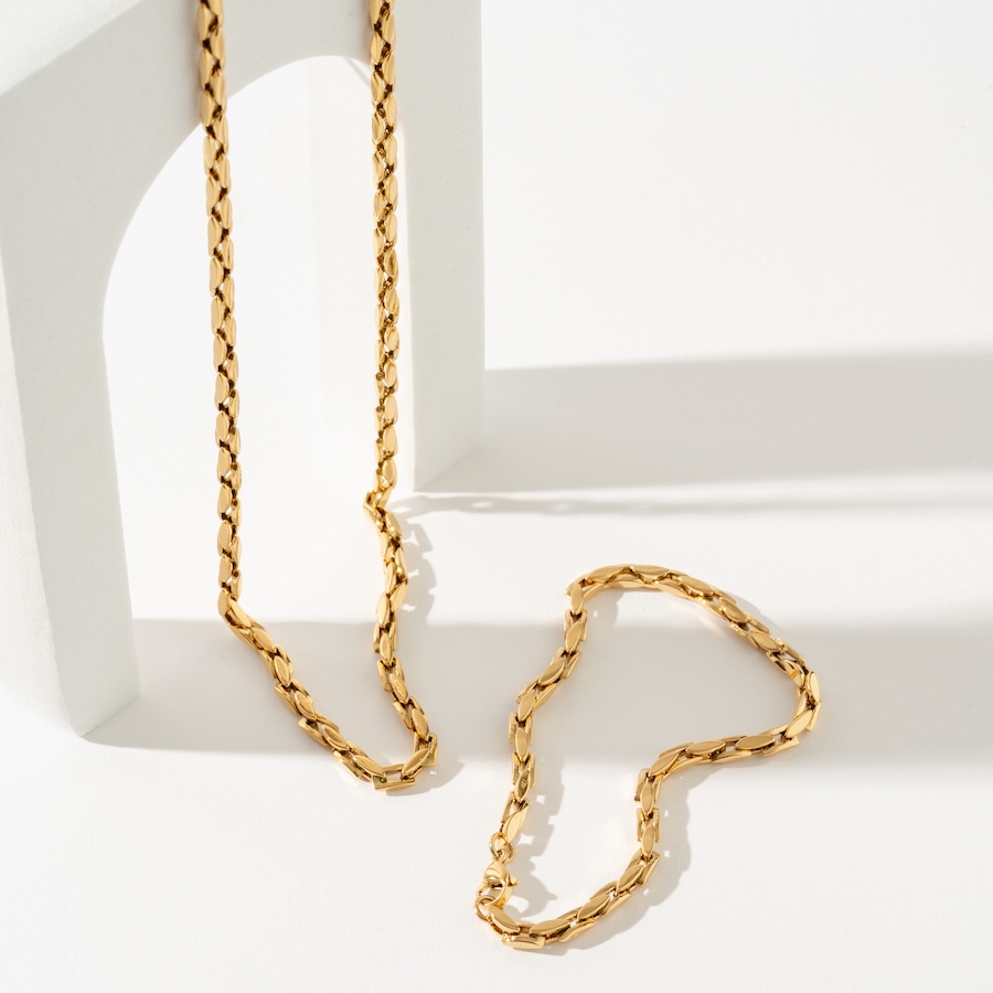 Image 752241_ALTMORE2.jpg, Product 752-241 / Price $69.99, STEELX 18K Yellow Gold Plate Fluted Chain Necklace from Steelx on TSC.ca's Jewellery department