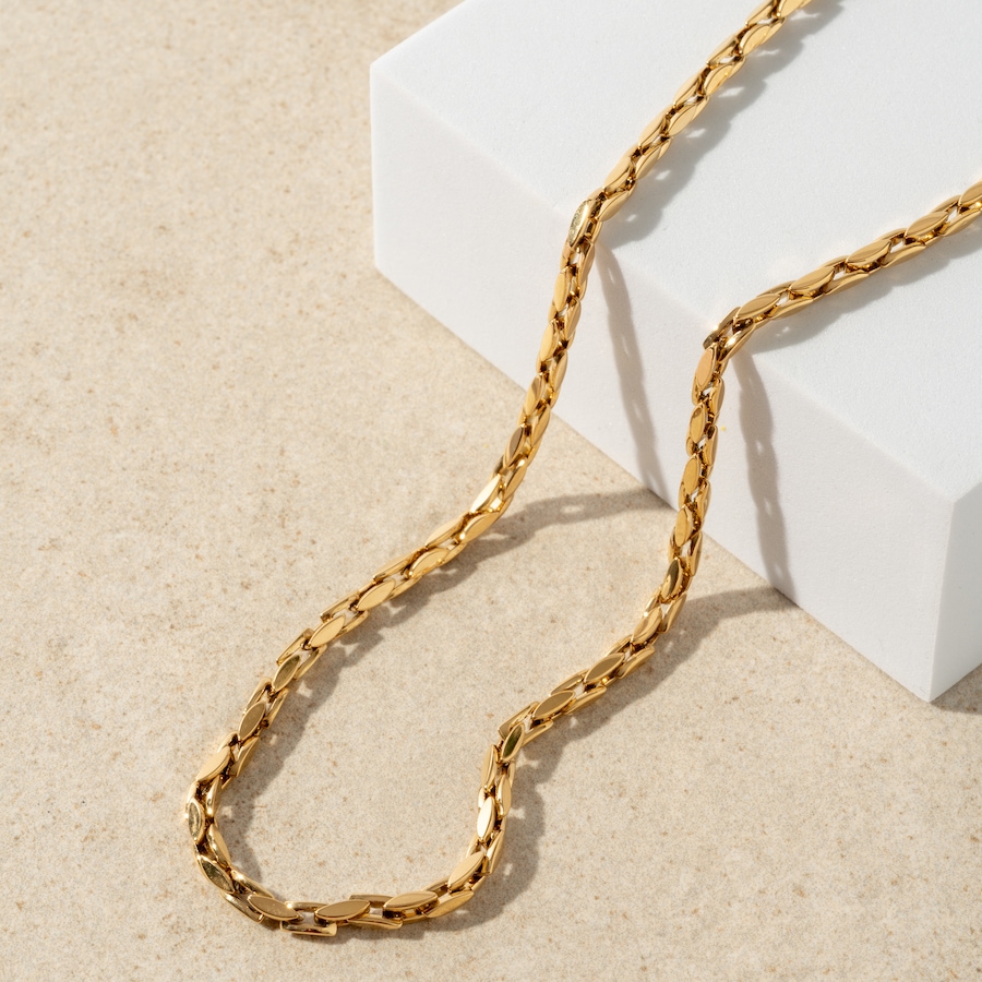 Image 752241_ALTMORE3.jpg, Product 752-241 / Price $69.99, STEELX 18K Yellow Gold Plate Fluted Chain Necklace from Steelx on TSC.ca's Jewellery department