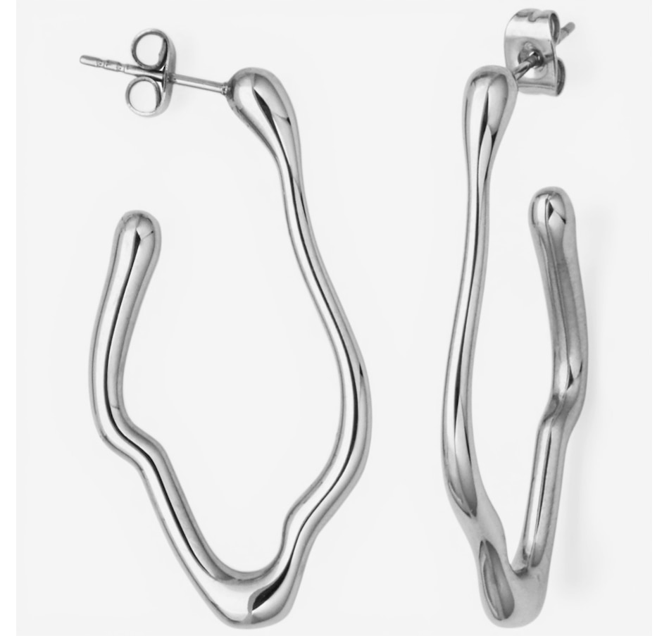 Image 752245_ALTMORE1.jpg, Product 752-245 / Price $69.99, STEELX Stainless Steel High Polished Organic Shape Earrings from Steelx on TSC.ca's Jewellery department