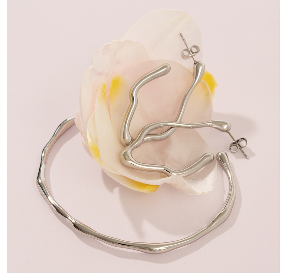 Image 752245_ALTMORE2.jpg, Product 752-245 / Price $69.99, STEELX Stainless Steel High Polished Organic Shape Earrings from Steelx on TSC.ca's Jewellery department