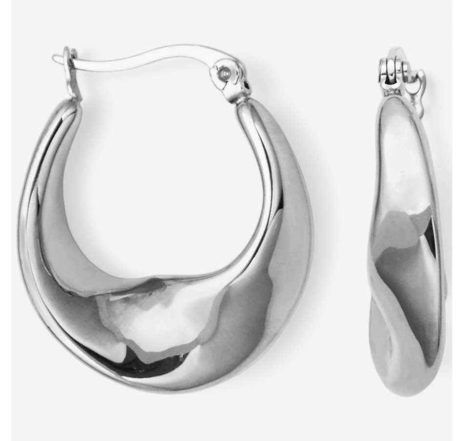 Image 752247.jpg, Product 752-247 / Price $49.99, STEELX Stainless Steel Fluid Oval Hoop Earrings from Steelx on TSC.ca's Jewellery department