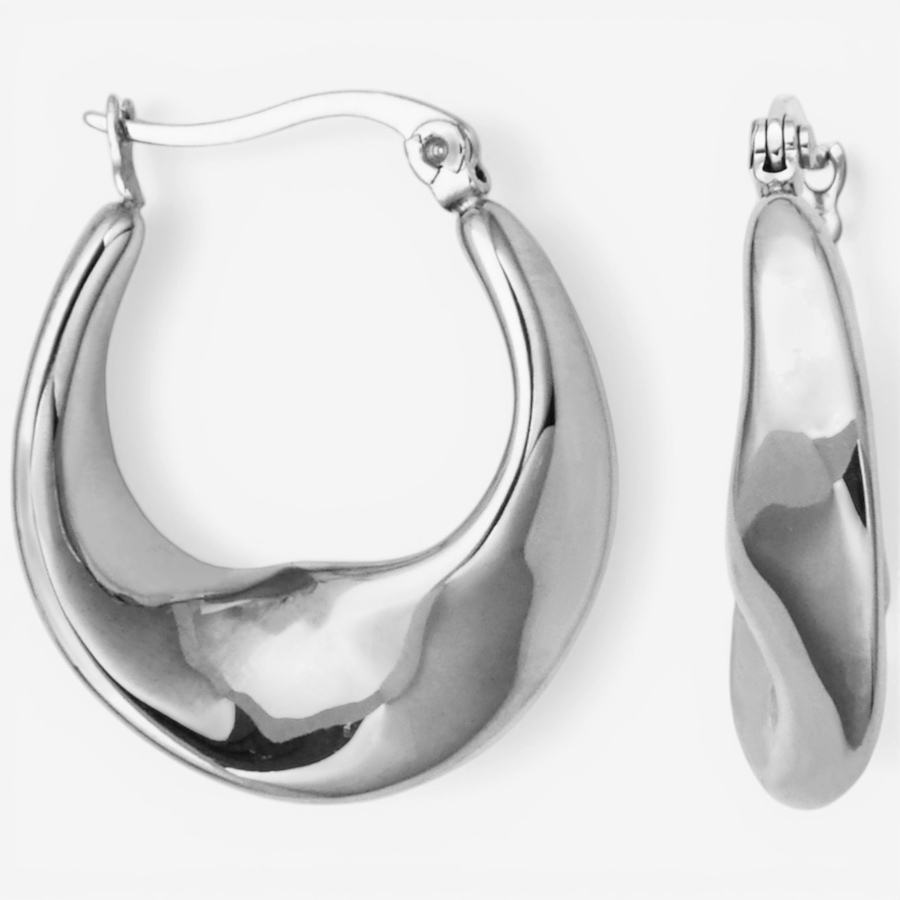 Image 752247.jpg, Product 752-247 / Price $49.99, STEELX Stainless Steel Fluid Oval Hoop Earrings from Steelx on TSC.ca's Jewellery department