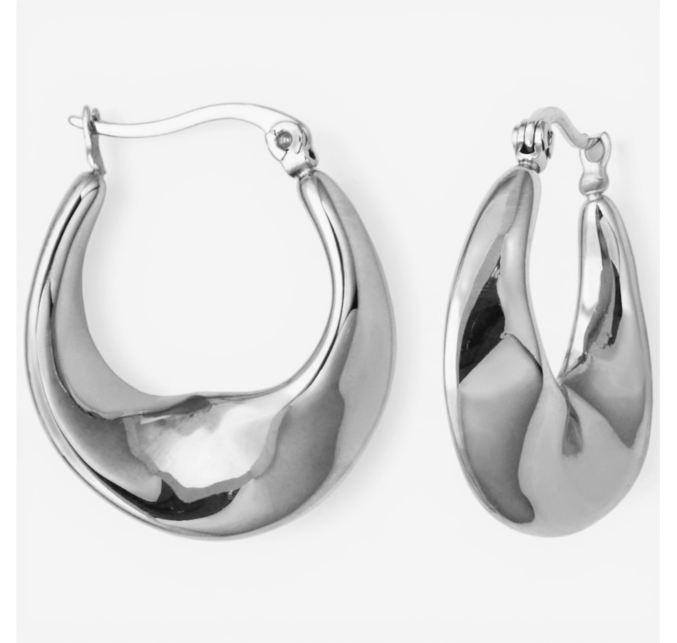 Image 752247_ALTMORE1.jpg, Product 752-247 / Price $49.99, STEELX Stainless Steel Fluid Oval Hoop Earrings from Steelx on TSC.ca's Jewellery department
