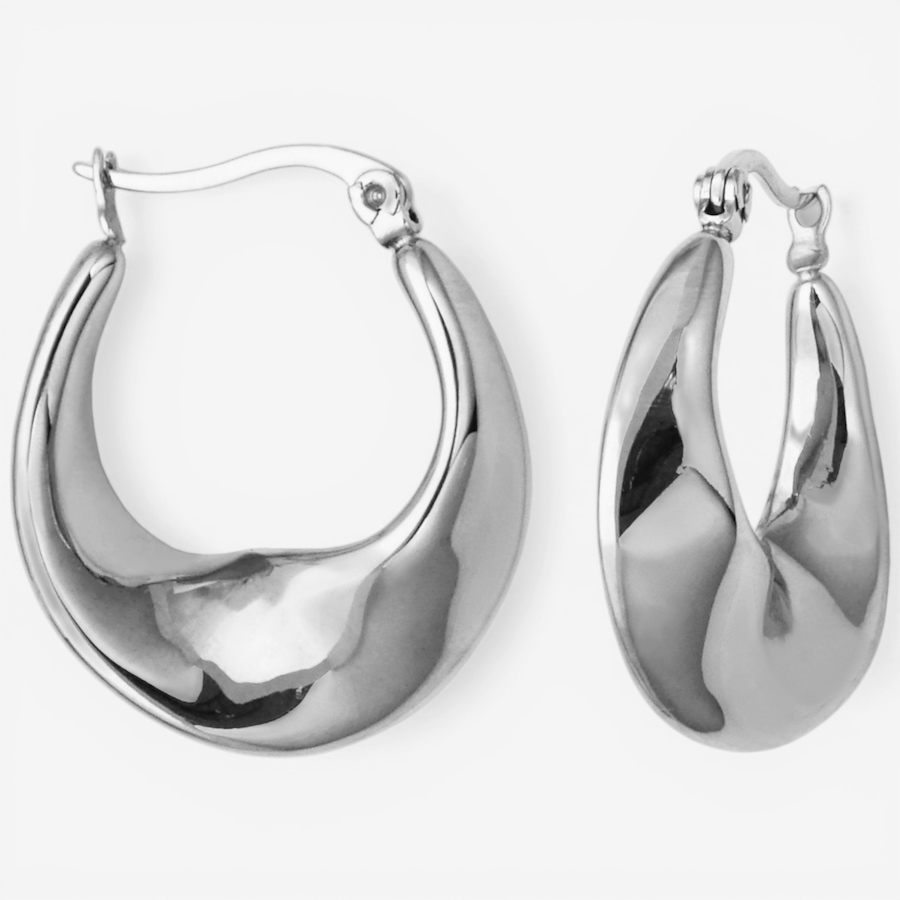 Image 752247_ALTMORE1.jpg, Product 752-247 / Price $49.99, STEELX Stainless Steel Fluid Oval Hoop Earrings from Steelx on TSC.ca's Jewellery department
