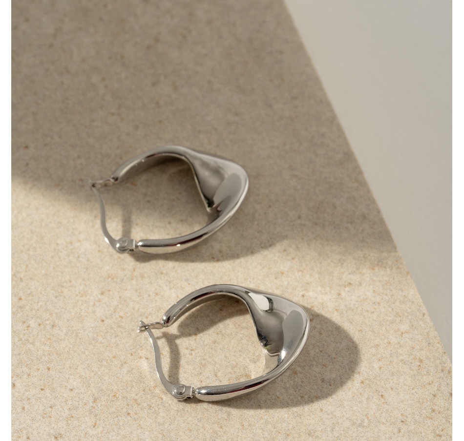 Image 752247_ALTMORE2.jpg, Product 752-247 / Price $49.99, STEELX Stainless Steel Fluid Oval Hoop Earrings from Steelx on TSC.ca's Jewellery department