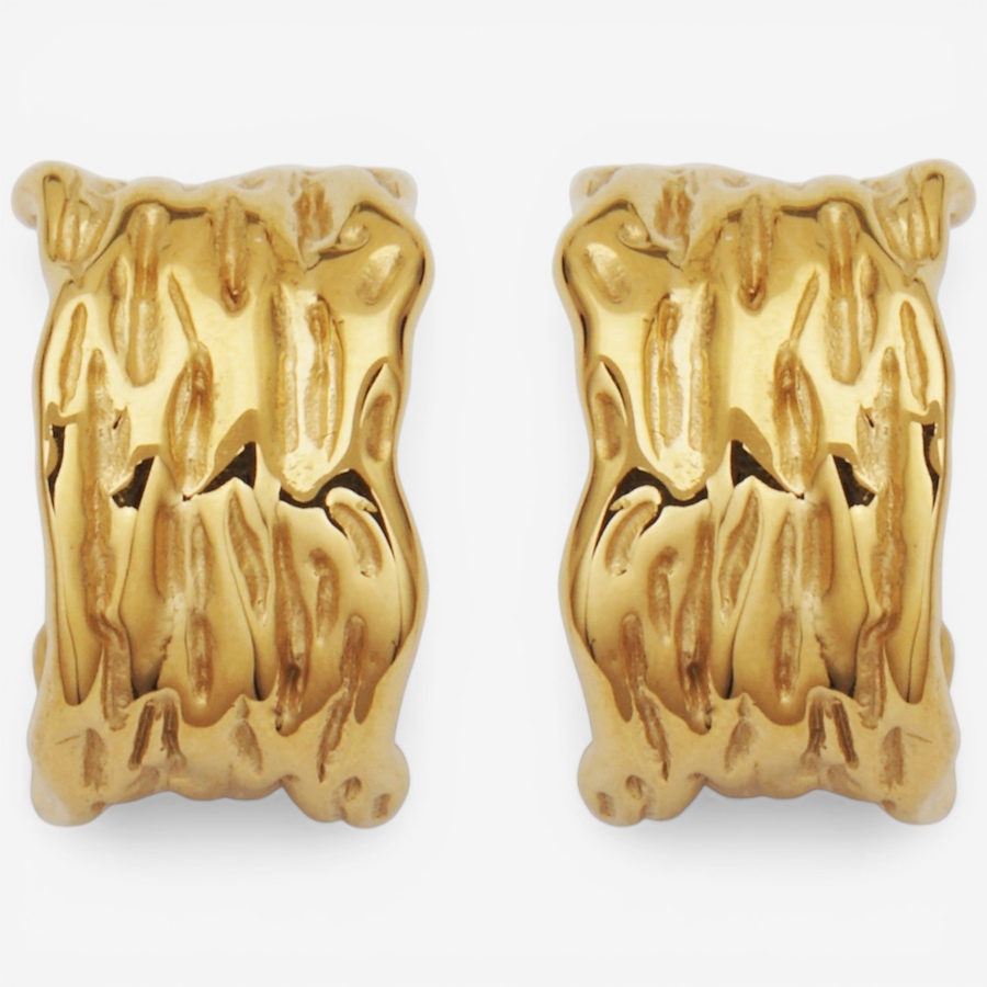 Image 752250_ALTMORE1.jpg, Product 752-250 / Price $59.99, STEELX 18K Yellow Gold Plate Hammered Half Hoop Earrings from Steelx on TSC.ca's Jewellery department