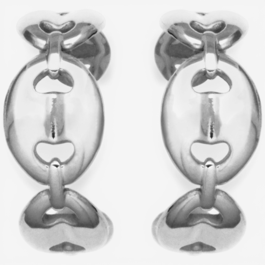 Image 752257_ALTMORE1.jpg, Product 752-257 / Price $34.99, STEELX Stainless Steel Puffy Mariner Link Hoop Earrings from Steelx on TSC.ca's Jewellery department