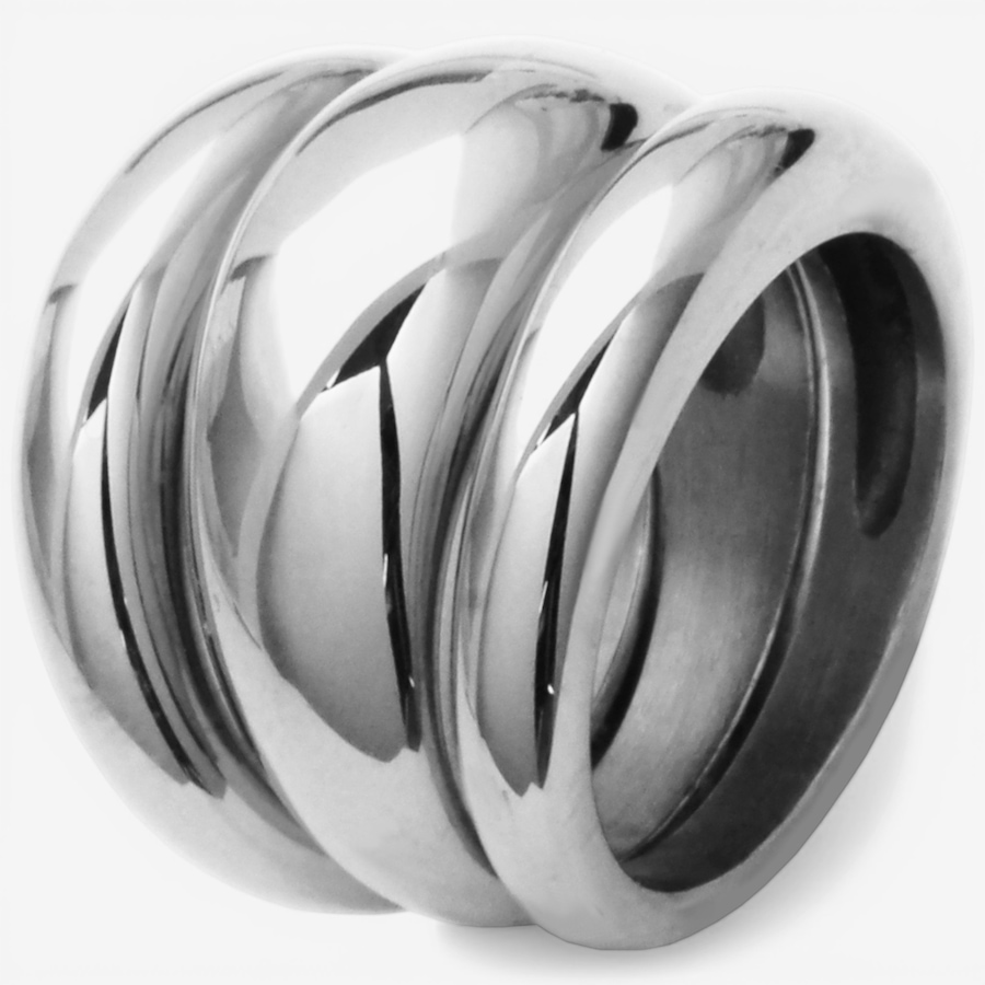 Image 752259_ALTMORE1.jpg, Product 752-259 / Price $119.99, STEELX Puffy Triple Stackable Ring from Steelx on TSC.ca's Jewellery department