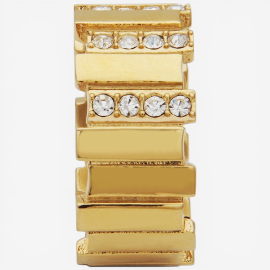 Image 752263_ALTMORE3.jpg, Product 752-263 / Price $59.99, STEELX 18K Yellow Gold Plate Preciosa Crystal Wide Ridge Ring from Steelx on TSC.ca's Jewellery department