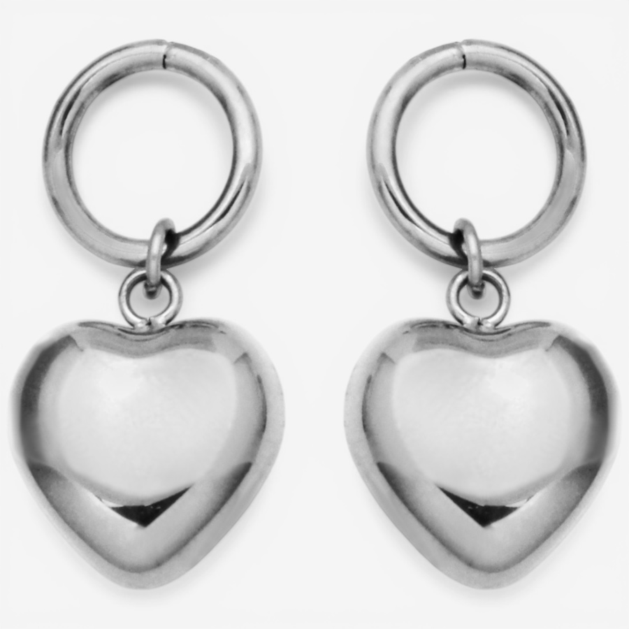 Image 752267_ALTMORE1.jpg, Product 752-267 / Price $50.00, STEELX Stainless Steel Puffy Heart Charm Drop Stud Earrings from Steelx on TSC.ca's Jewellery department