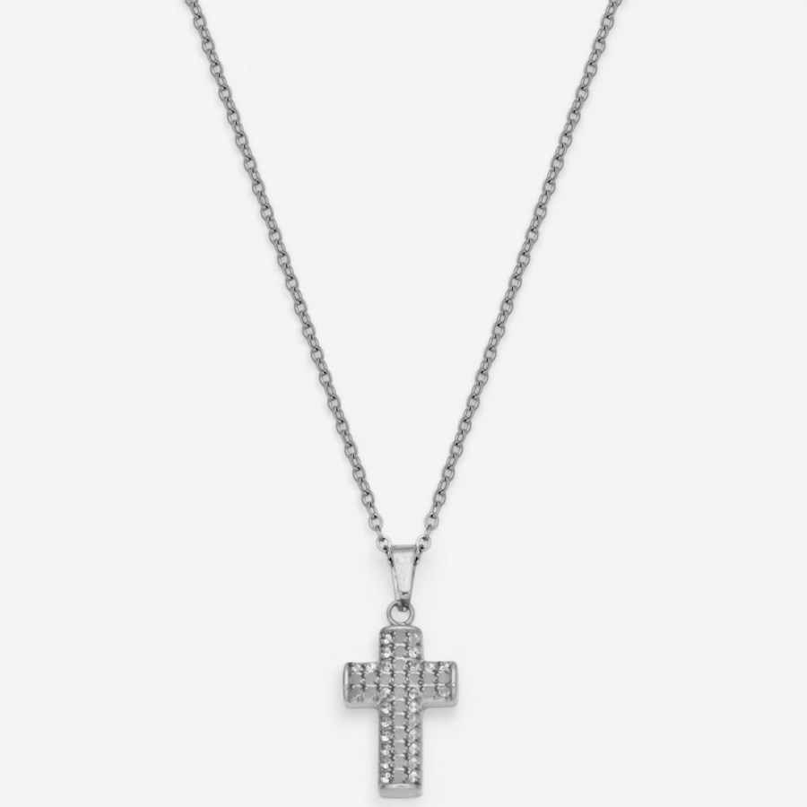 Image 752269.jpg, Product 752-269 / Price $60.00, STEELX Stainless Steel Cubic Zirconia Pave Cross Charm Pendant Necklace from Steelx on TSC.ca's Jewellery department
