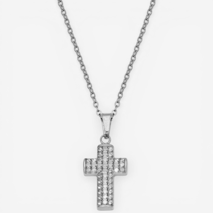 Image 752269_ALTMORE1.jpg, Product 752-269 / Price $60.00, STEELX Stainless Steel Cubic Zirconia Pave Cross Charm Pendant Necklace from Steelx on TSC.ca's Jewellery department