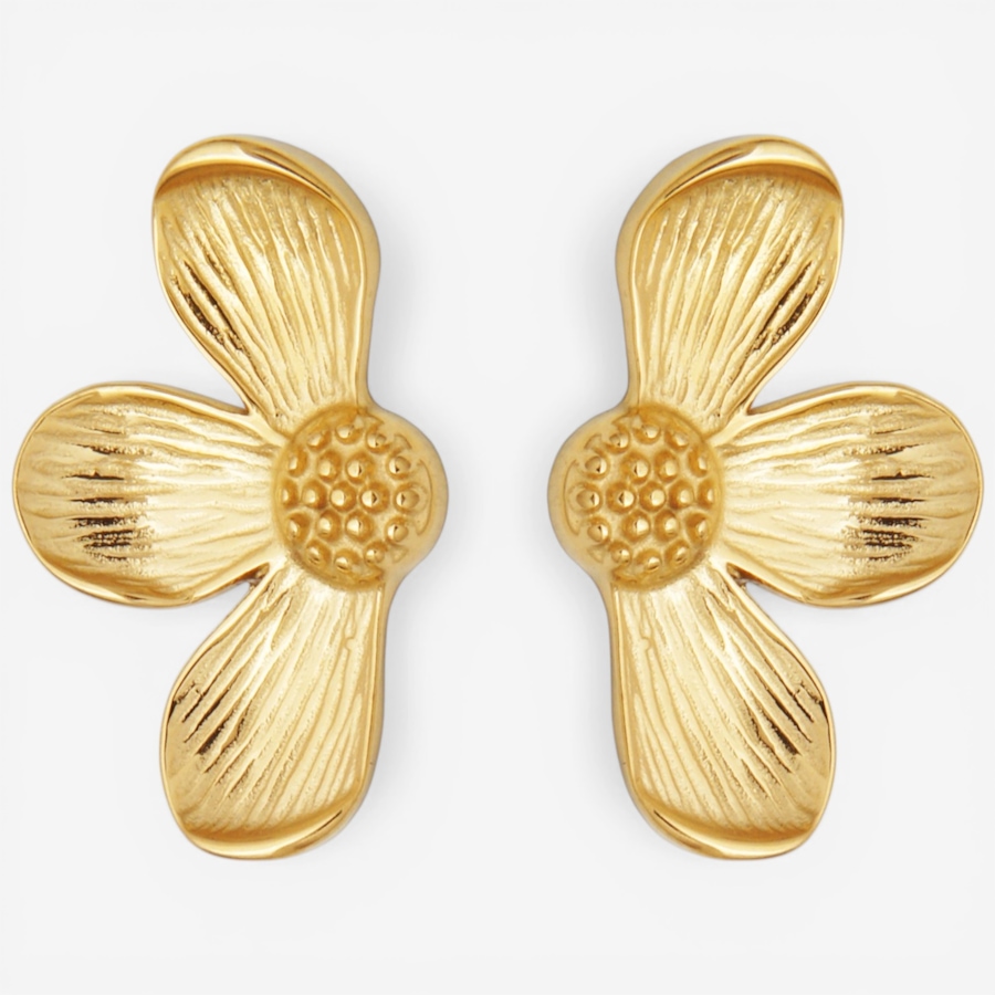 Image 752270_ALTMORE1.jpg, Product 752-270 / Price $55.00, STEELX Textured Half Flower Statement Stud Earrings from Steelx on TSC.ca's Jewellery department