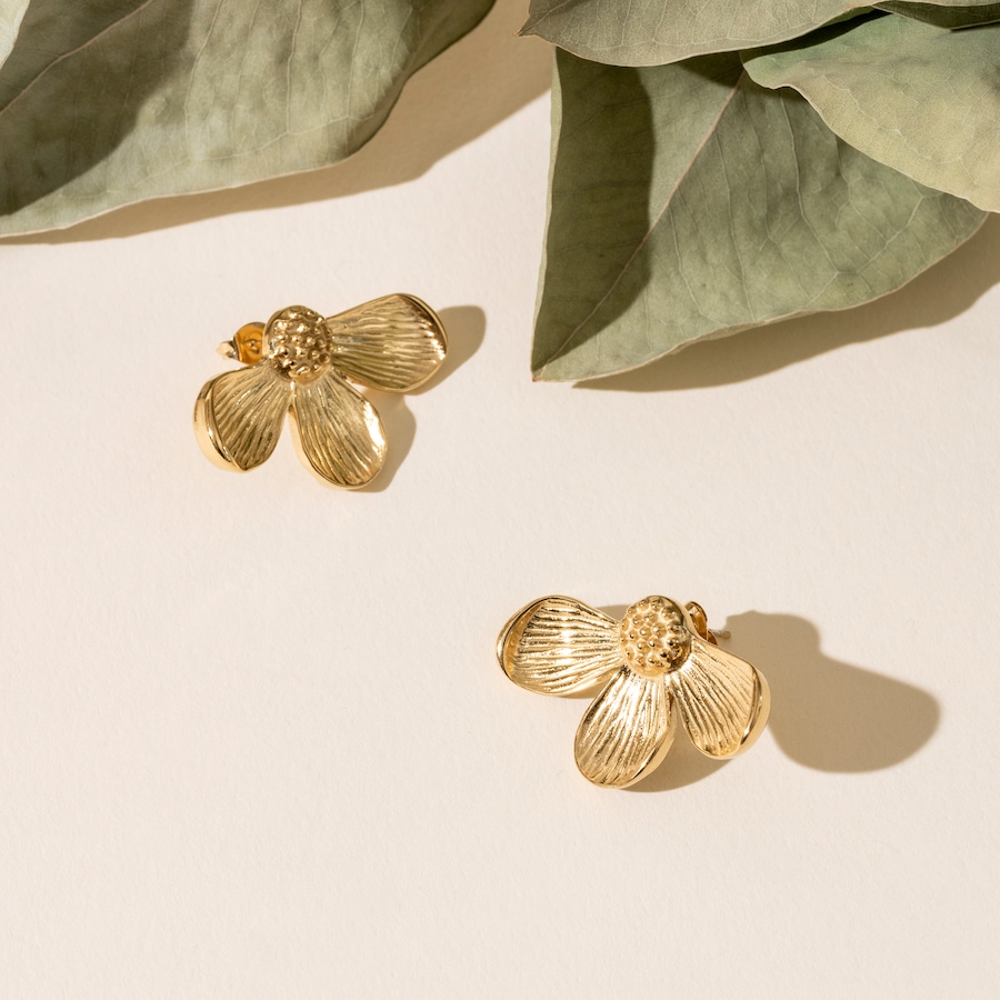 Image 752270_ALTMORE2.jpg, Product 752-270 / Price $55.00, STEELX Textured Half Flower Statement Stud Earrings from Steelx on TSC.ca's Jewellery department