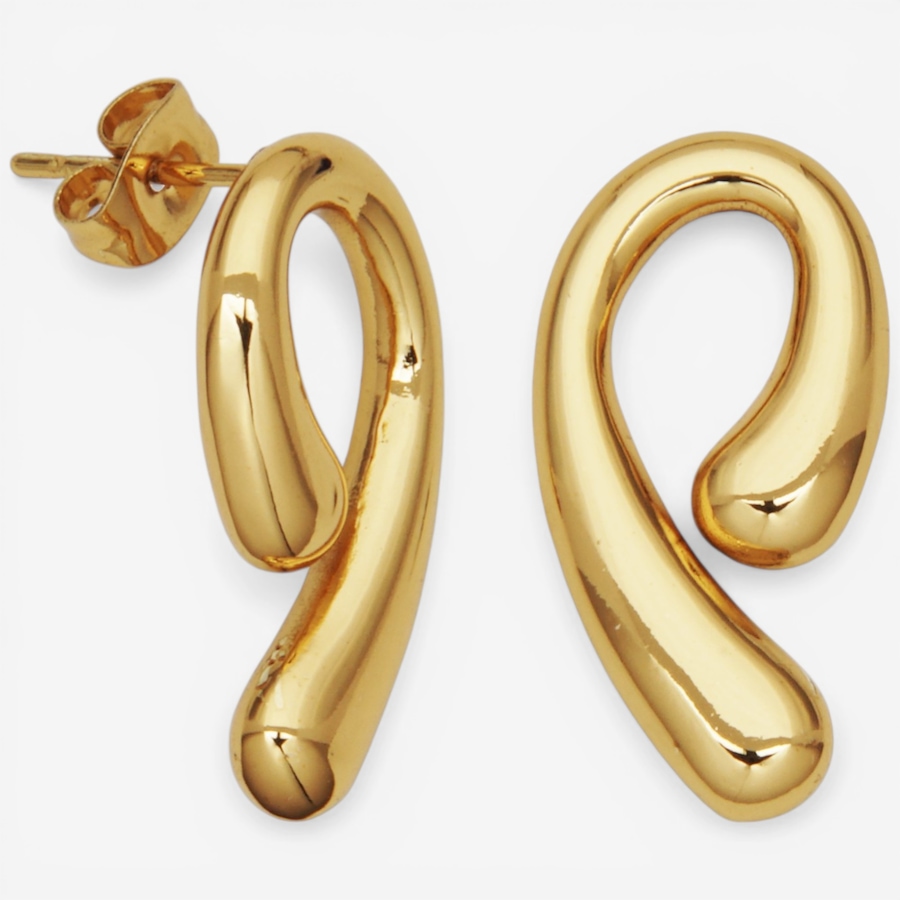 Image 752276.jpg, Product 752-276 / Price $60.00, STEELX 18K Yellow Gold Plate Puffy Sculptural Statement Earrings from Steelx on TSC.ca's Jewellery department